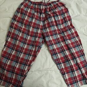 Cozy Plaid Kids Pajama Bottoms - Red and Blue